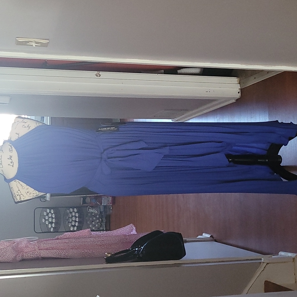 Gabrielle Union NY & Company Pleated dress with belt and Keyhole back-XL
